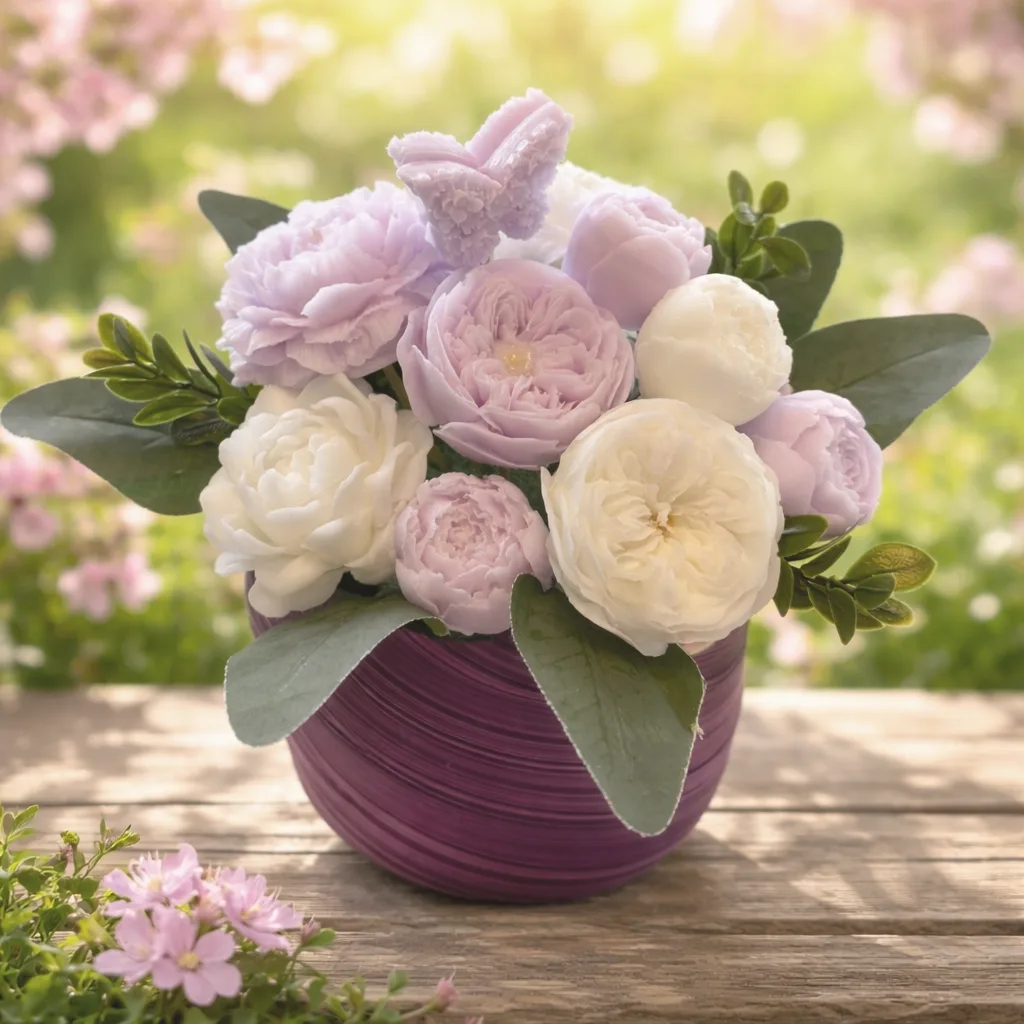 A bouquet of pale roses